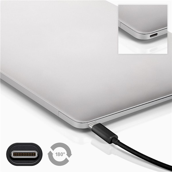 USB 2.0-kabel USB-C™ til Micro-B 2.0, sort Svart
