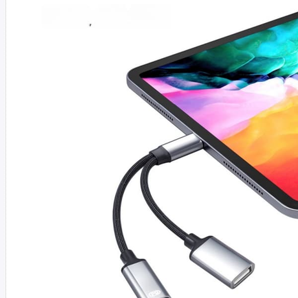 Multifunksjonell 2-i-1-adapter 27W - Type-C til USB og lyd, kompatibel med bærbare datamaskiner og smarttelefoner