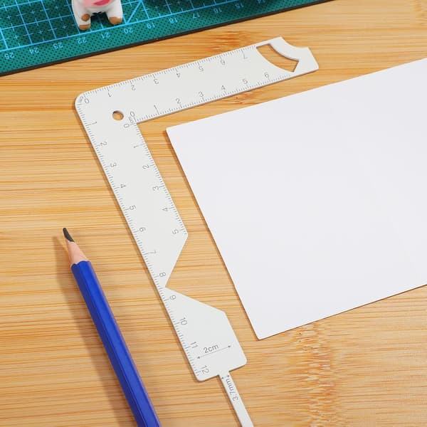 Bogbindingslineal i metal 15 cm Bogomslagsguide til præcis positionering og scrapbooking