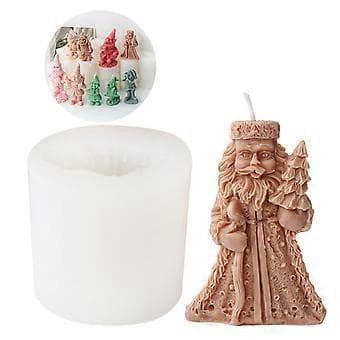 Tomte Silicone Molds 3D Christmas Gnome Candle Mold DIY Handmade Aromatherapy Candle Making Mold Handmade (Bearded Gnome)[JUN]