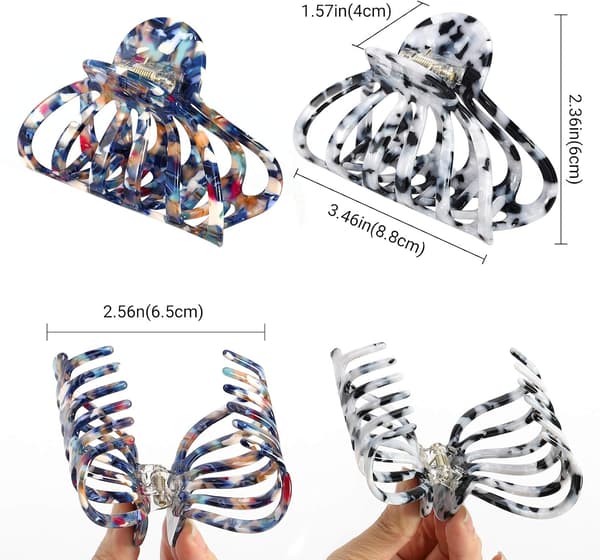 2 kpl hiusklipsiä, boheemi monivärinen Multicolor