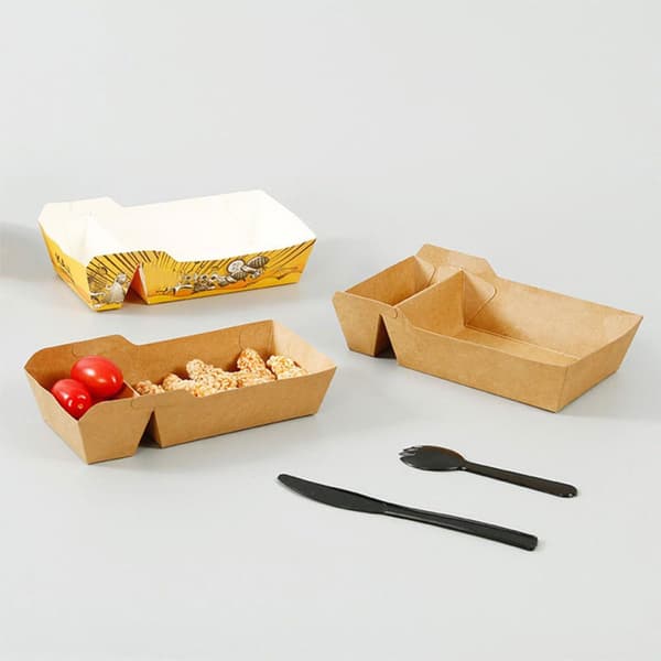 50 stk. papir-snackbakker pommes frites serveringsbeholdere popcornæsker