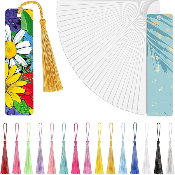 (30 stycken) Sublimering Tomma Bokmärken DIY Aluminium Metall H