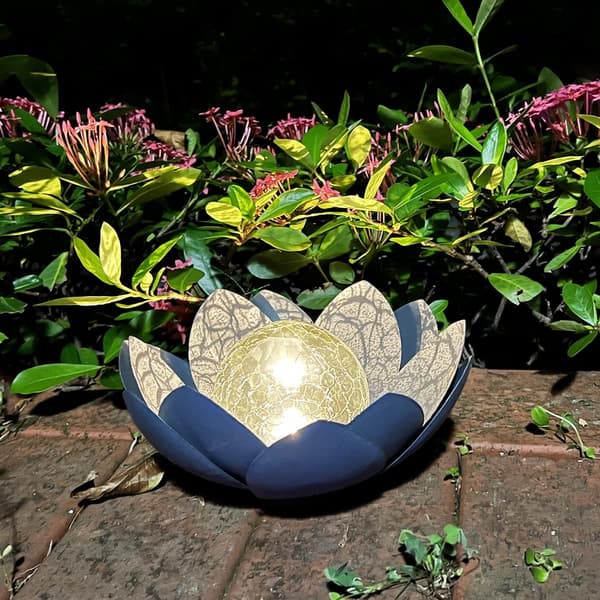 Solsikke Lotus Blomsterlys Utendørs Hagedekorasjon Ravsprekker