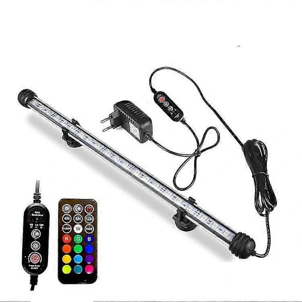 Aquarium LED Lamp 28 cm with Remote Control, LED Lighting with Timer for Freshwater Aquariums