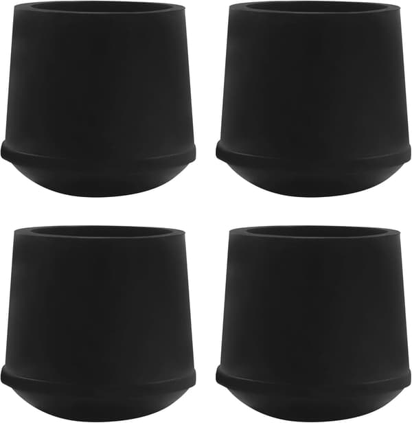 4 stk. runde gummistolebenkapper 4 stk. sorte 1 tomme 25 mm 1 Inch (25mm) size_name