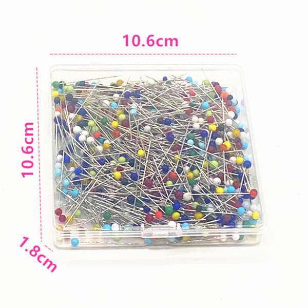 500 stykker 38mm/4mm glasshode, synåler synåler rundt hode