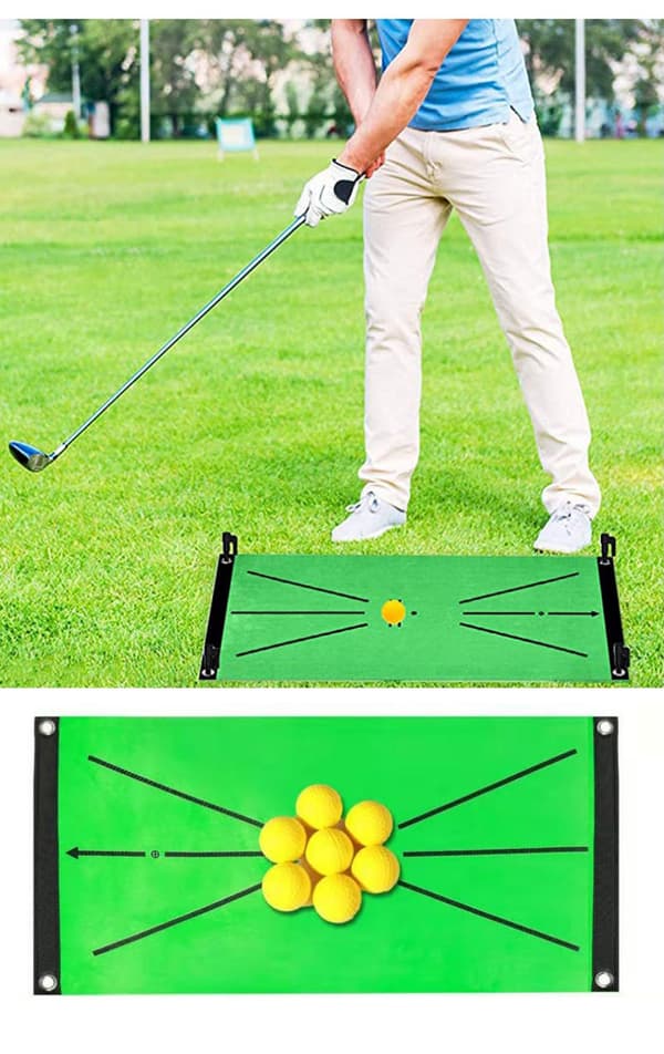 Golftræningsmåtte til sving, golftræningsmåtte, slag måtte, minigolf