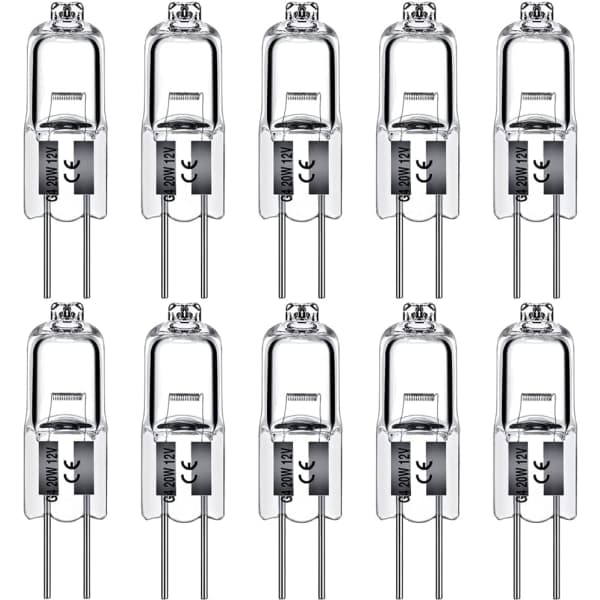 G4 halogenlampor 20W 12V - Varmvit - 10-pack 20W 10pcs