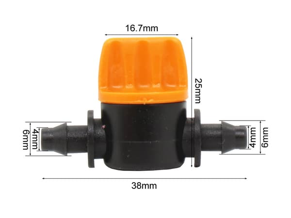 Mikro 4/7 mm 1/4 piggtråd hageslange dryppvannstrøm Co