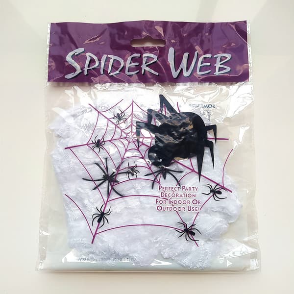 200g Halloween dekoration lysende edderkopp bomull lysende edderkopp