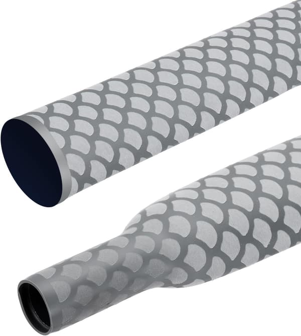 1 m 30 mm diameter krympslang för fiskespön, grå