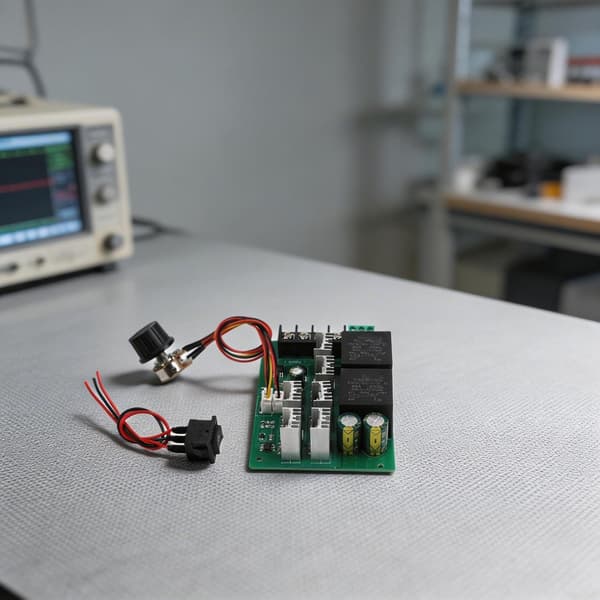 40A børstet motor og potentiometerknapindgang til controller med frem/tilbage-kontakt DC10V 50V strøm