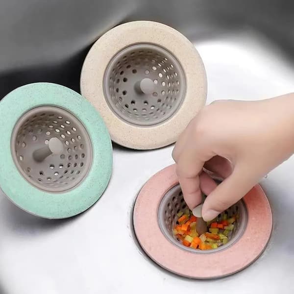 Køkkensil, 2-pak silikoneprop til vask med rustfrit stål, 4,5 \" diameter, (Stil: Stil 3;)