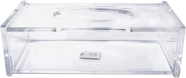 Acrylic Tissue Box Cover Clear Tissue Holder Napkin Dispenser for Home Office Car (Rectangular)