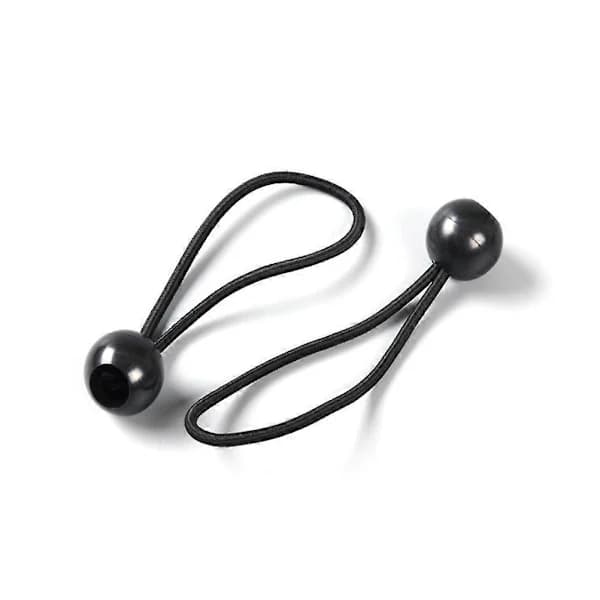 (pow yeah!) Elastisk strikk med høy elastisitet, ball, teltstropper, campingtilbehør, svart, 15 cm for utendørsaktiviteter, 25 stk