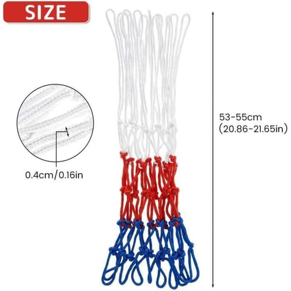 Koripalloverkko - Monivärinen - 2 kpl - Nylon - 53 cm - Sisä-/ulkokäyttöön