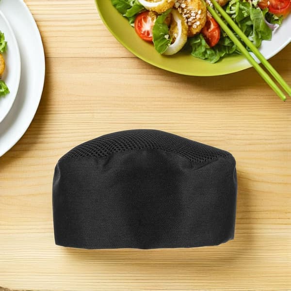 Kockmössa 4-pack Andningsbar Nätduk Kökshatt Svart