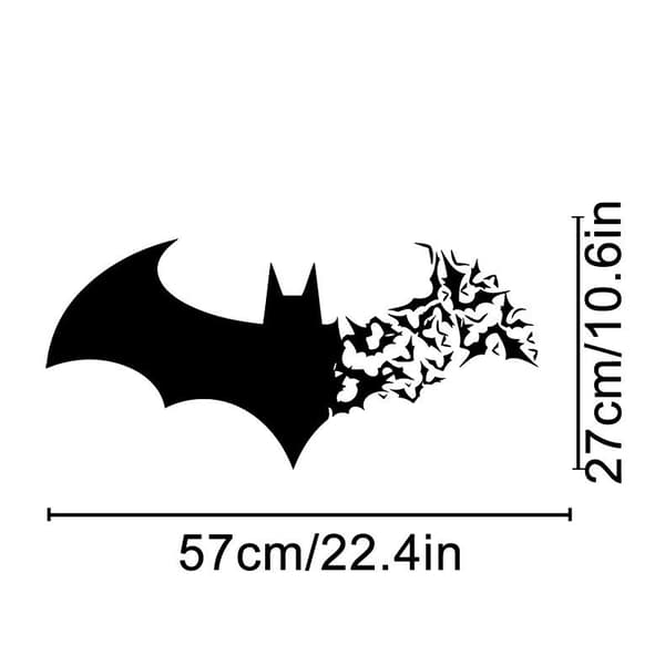 1X Batman Musta Halloween-sarjan seinätarrat lasiseinätarra