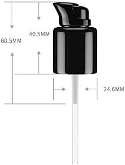 10 st 415/20mm Svarta Ersättningspumpar Pumphuvud med Rotationslås och Lock för Foundation Eterisk Olja Lotionflaskor