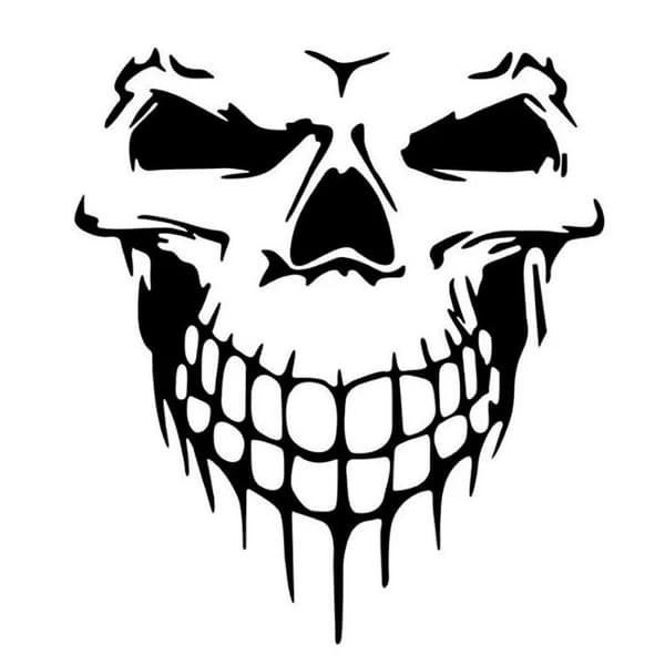 Yh-skull klistremerker og dekaler for bilvindusdører, reflekterende