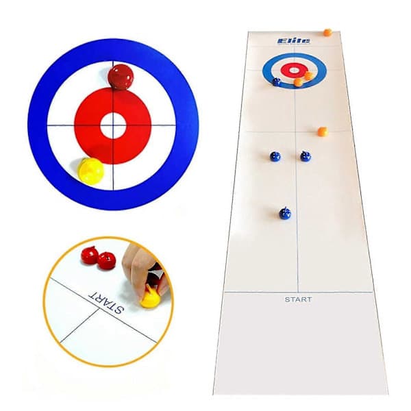 Tabletop Curling Portable Team Table Game Training Family Desktop Curling A Desktop curling A Desktop curling A
