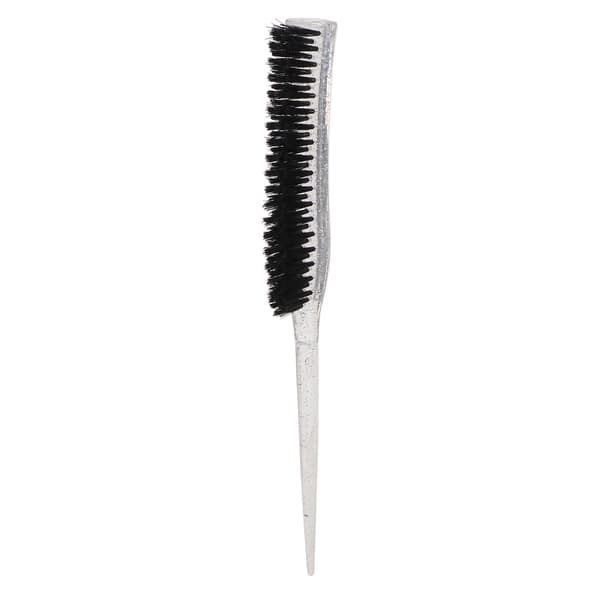 Glitter Handle Soft Nylon Back Scraper Rat Tail Teasing Brush Silver