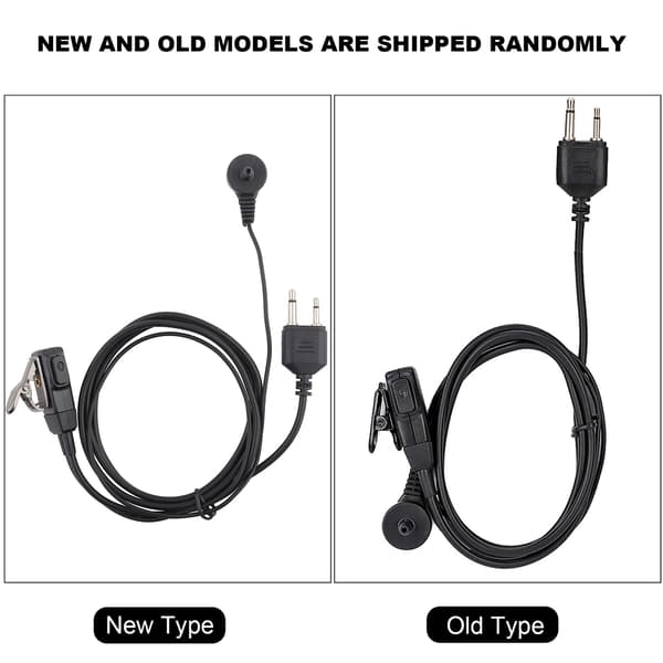 2-pinners akustisk slange headset ørepropp PTT MIC for Icom 2-pinners modeller Walkie Talkies