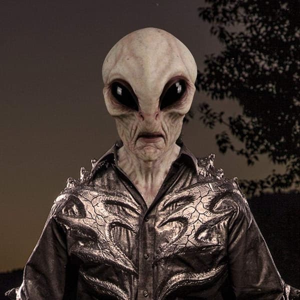 whiteswan Alien Maske, Skremmende Latex Halloween Hode, Halloween