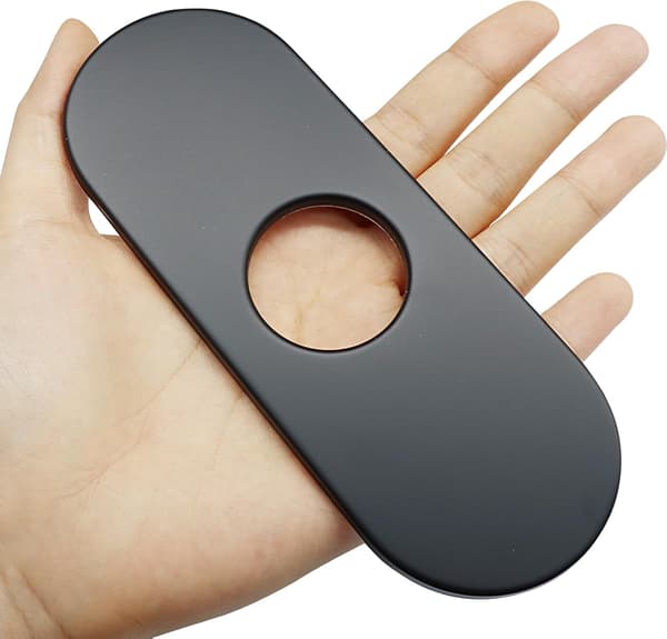 6 tommer armatur dækplade sort sort 6 tommer Matte Black