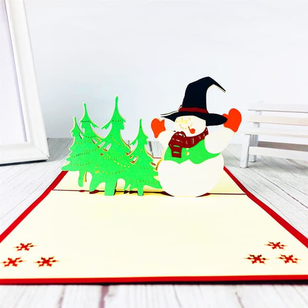 [6-pack] Jul Pop Up-kort, TreeriSea 3D Ovanliga Jul
