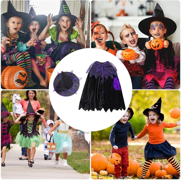 Heksekostymer til jenter for Halloween