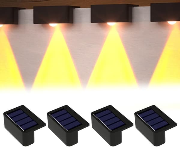 Monterte gårdsplass utvendig konstruksjon og ladende solcellevegglamper for balkong med ABS sollysfunksjon (3LED varmt lys) lys 3LED warm light 3LED