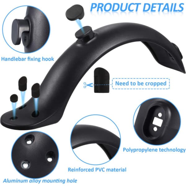 INF Xiaomi M365 / M365 Pro bagskærm med tilbehør