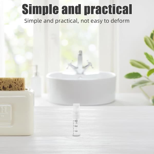 5 st 3 ml sprayflaskor i glas, påfyllningsbara finfördelare, bärbar parfym, aromaterapi, tomma reseflaskor med graderade markeringar
