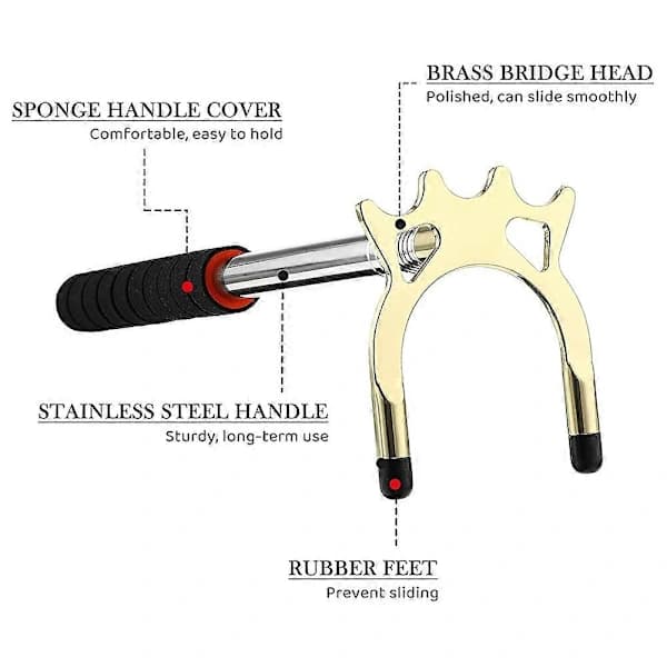 (Pow yeah!) Retractable Billiard Cue Bridge with 3 Detachable Brass Bridge Heads, Pool Table, Pool Cue
