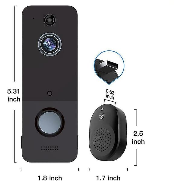 Wireless Doorbell Camera, Smart Video Doorbell with Motion Detection