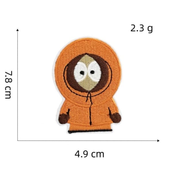 6 broderte strykelapper, broderte dekaler Strykelapper