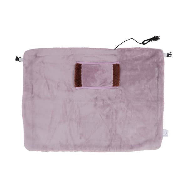 USB Heated Flannel Blanket 5V Low Voltage Safe Multifunctional Home Office Warm Shawl Rose Red