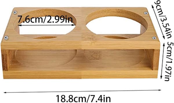 Glass Beverage Tray, Dual Compartment Serving Organizer, Versatile Cup Storage Rack, Kitchen Display Stand, Bedroom Spice Jar and Drink Holder, Acc