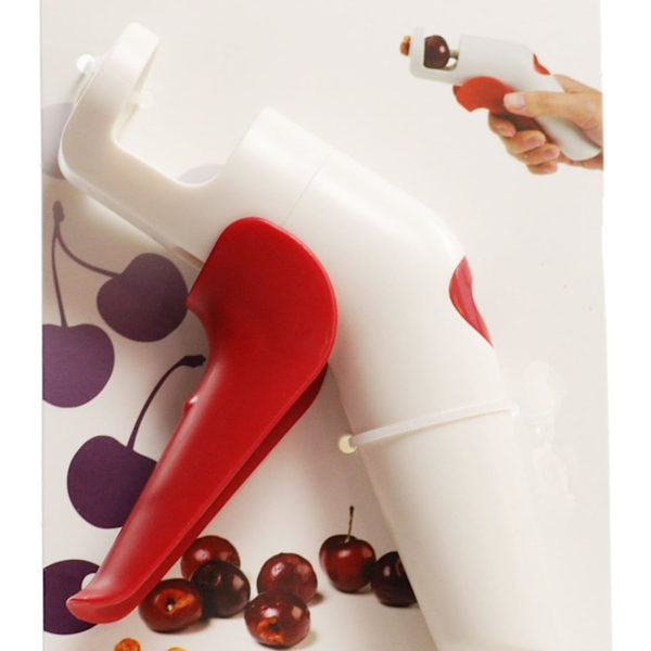 Remove fruit pits quickly and easily, red and white, 21.5 x 7 x 9 cm