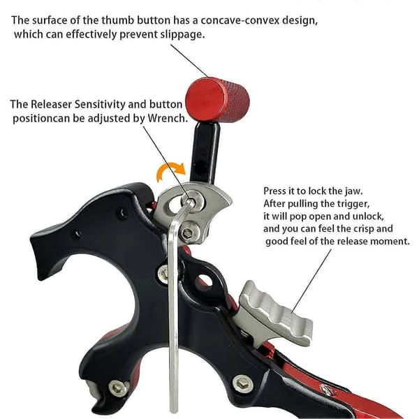 Archery Release Thumb Grip Aid for Archery 3 or 4 Finger Hand Grip