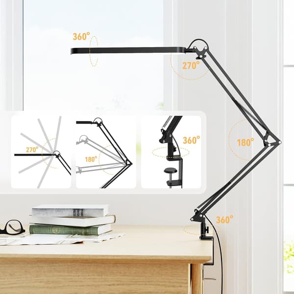 LED Skrivebordslampe - 80cm LED Skrivebordslampe - Berøringskontroll - 3 Moduser x 11 Lysstyrker