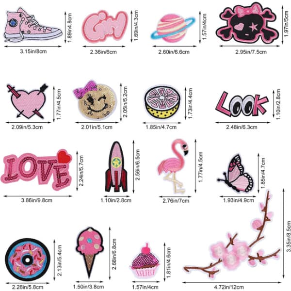 Embroidered Rose Theme Patch, Iron-on Patch, Embroidered Patch