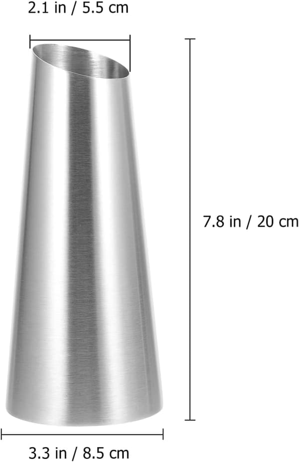 Vase i rustfrit stål - Sølv dekorativ vase - 20 cm - Moderne design til hjem, bryllup og fest