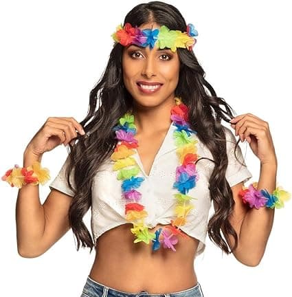 Regnbue Hawaii-sett, 4-delt sett, tilbehør, sommer, strand, tilbehør