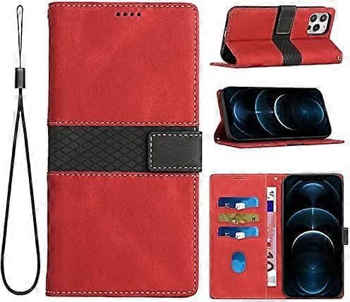 Compatible for iPhone 16 Pro Max Wallet Case, [Stand][Wrist Strap][Card Holder] TPU Inner Protective PU Leather Folio Flip Cover Designed