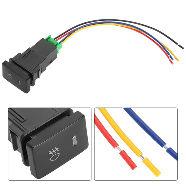 12V 4-polet trykknappbryter for Toyota med LED-bakgrunnsbelysning