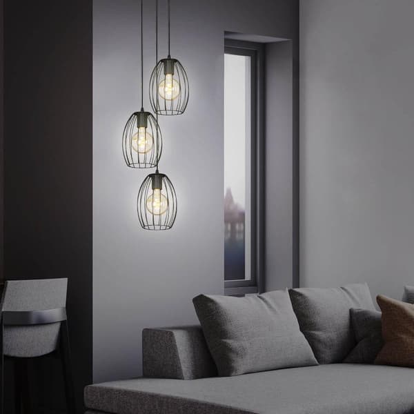 Loftlampe 3xE27 Sort Lofttræ - Stue Spisestue Soveværelse