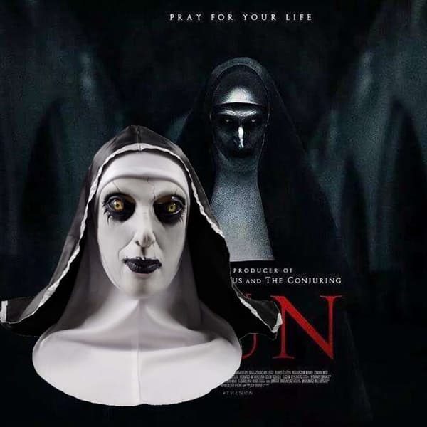 Skummel Halloween Nonnemaske Full Hode Skummel Latex Djevelhjelm Salg